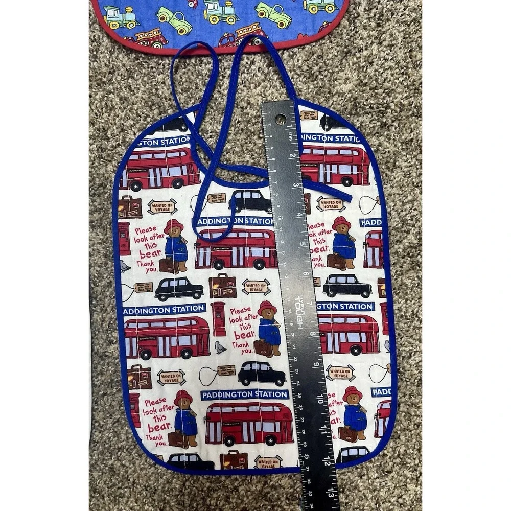 Lot Of 6 Quilted Handmade‎ Bibs Assorted Large Size 12